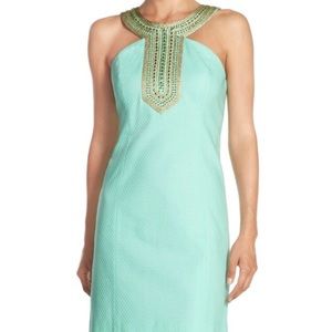 Adelina embellished shift dress